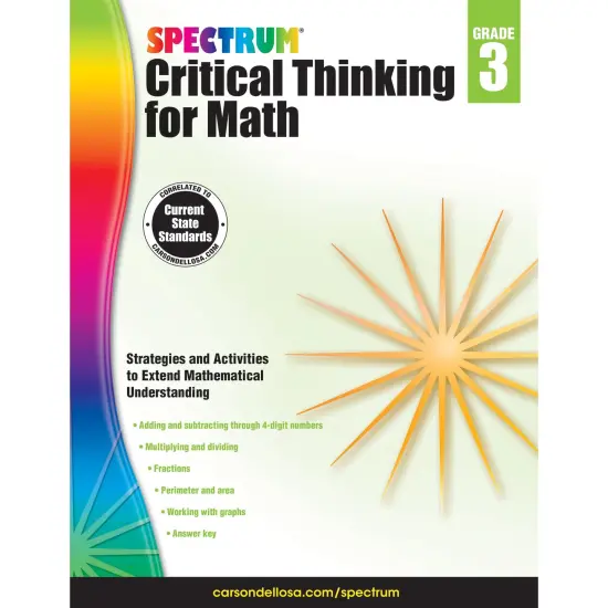 Critical Thinking for Math Workbook, Grade 3, Paperback {1}
