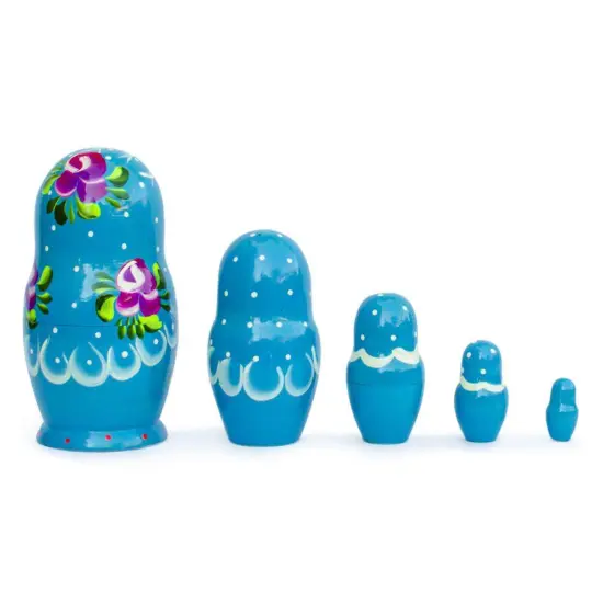 Set of 5 Iris Nesting Dolls 6 Inches {3}