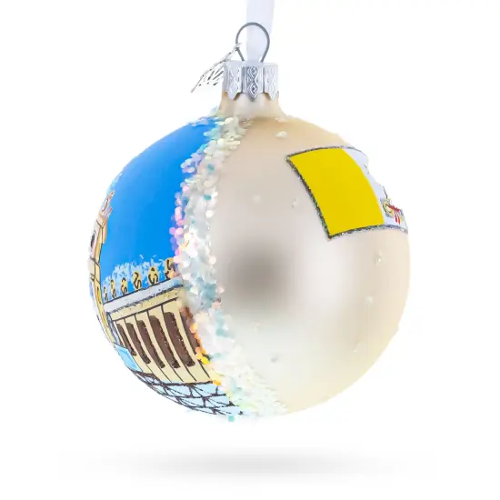 The Papal Basilica of Saint Peter, Vatican Glass Ball Christmas Ornament 3.25 Inches {4}