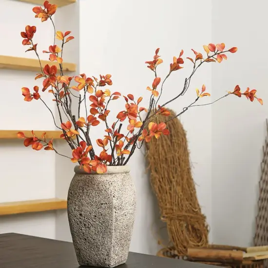 Artificial Fall Branches Tall Fall Stems Fake Ficus Branches for Thanksgiving Autumn Home Office Wedding Vase Filler Decoration {3}