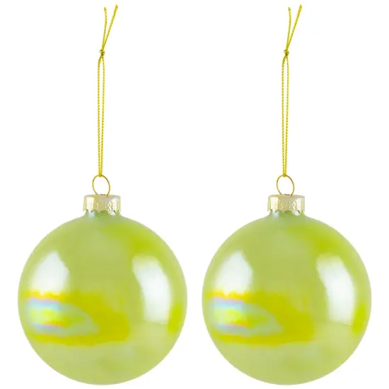 Northlight Shiny Glass Ball Christmas Ornaments - 3" (80mm) - Blue, Green and Teal- 6ct Multi {6}