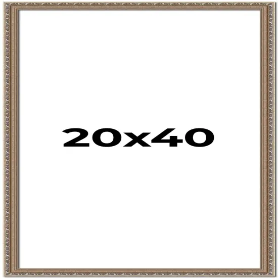 Panoramic Deco Silver Picture Frame - UV Acrylic, Foam Board Backing, Hanging Hardware {1}