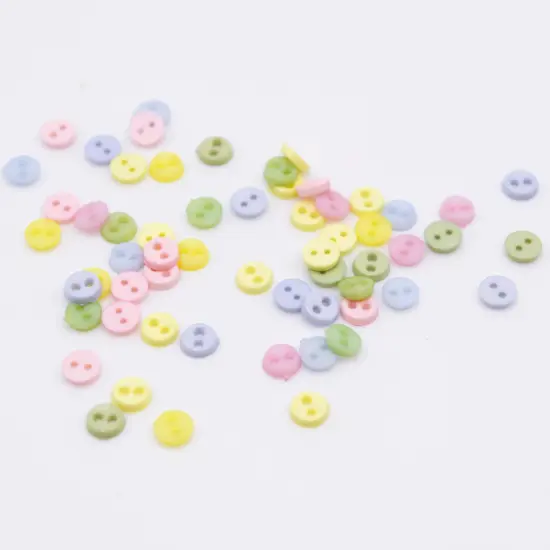 Dress It Up Micro-Mini Button Embellishments-Round Innocence {4}