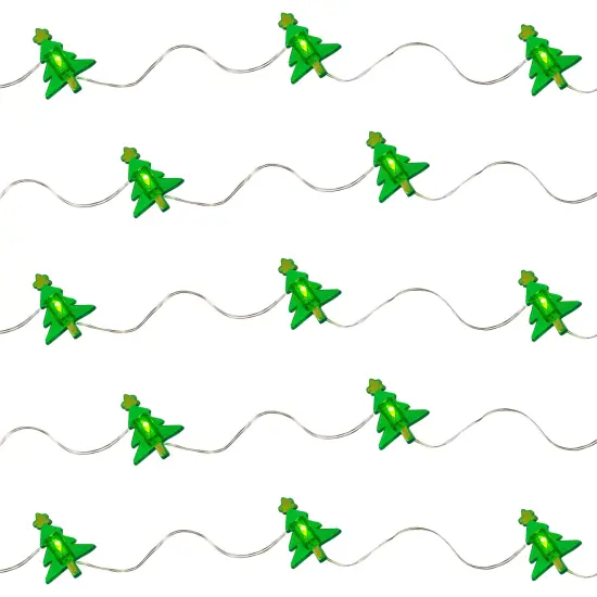 Northlight LED Christmas Tree Micro Fairy Lights - Warm White - 6' Silver Wire - 20ct Green {3}