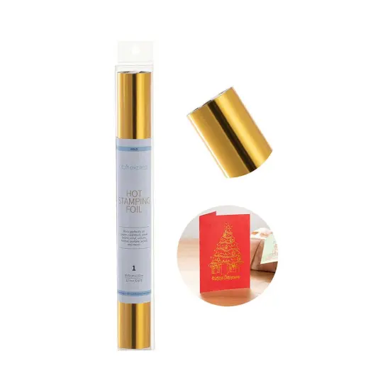 Craft Express 12" x 396" Hot Stamping Foil Roll &ndash; Metallic Finish Red {6}