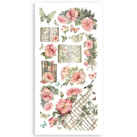 Stamperia Double-Sided Paper Cut-Outs 4/Pkg-House of Roses {3}
