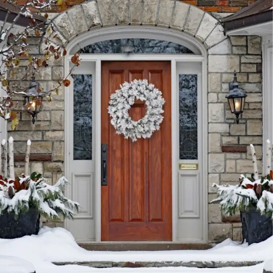 Perfect Holiday 24 inch Wreath Snow Flock {5}
