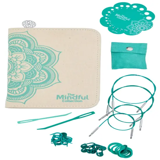 KnitPro-Mindful Grace Interchangeable Knitting Needle Set-7 Pair Of Needles - 4" - Special {3}