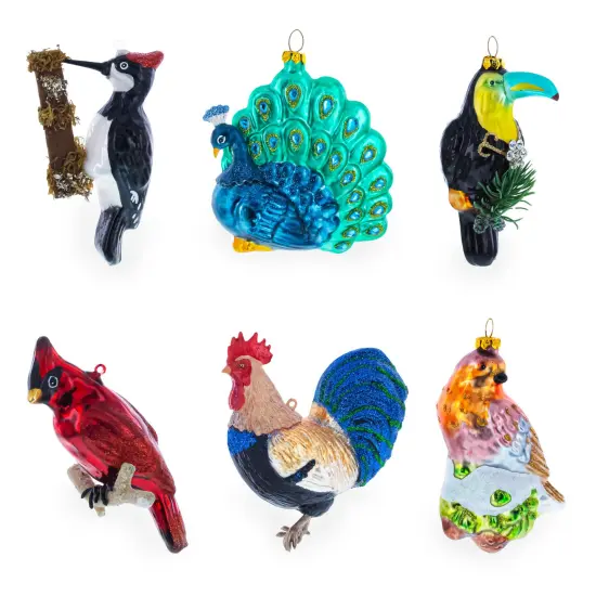 Pelican Glass Christmas Ornament {7}