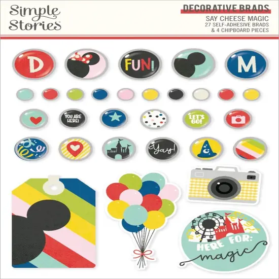 Say Cheese Magic Brads-Decorative {1}