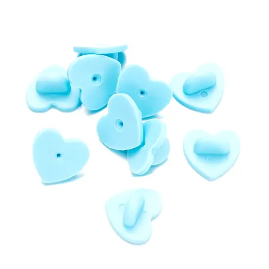 Sky Blue Heart Shape Tags 1.56" x 1.75" {3}