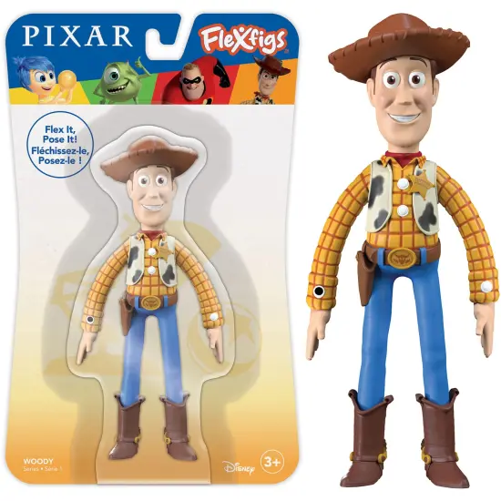 FleXfigs: Pixar Woody & Mr. Incredible- 2 Character Pack - Articulated Action Figures, Flex It - Pose It!, Collectible Toy Miniatures, Kids Ages 3+ {4}