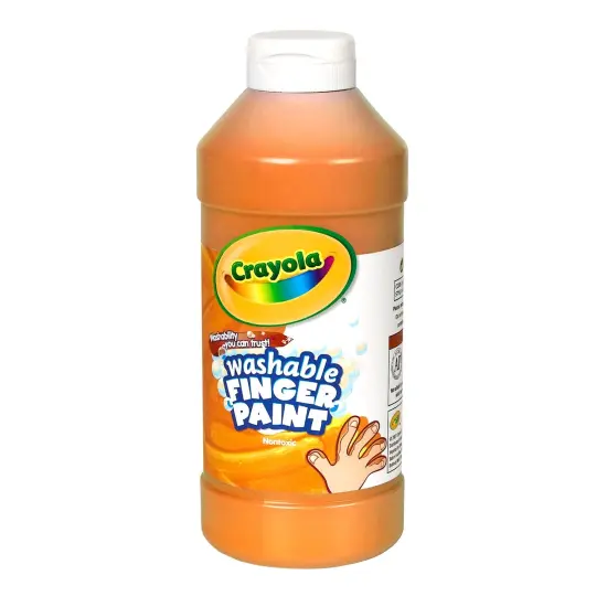 Washable Finger Paint, Orange, 16 oz {1}