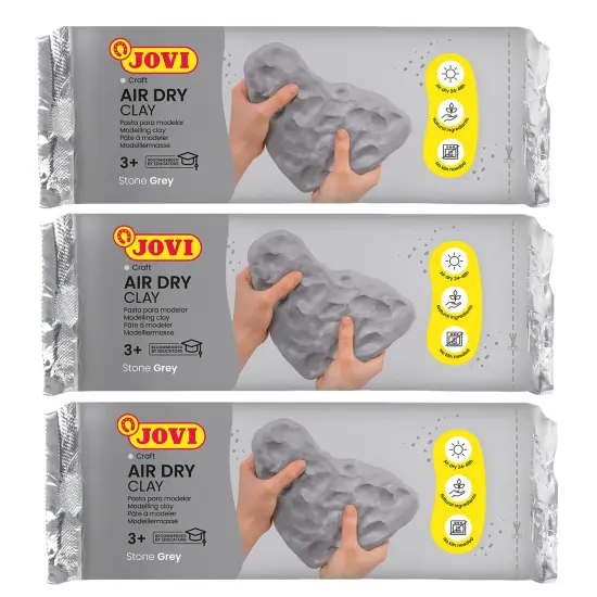 Air Dry Clay, Grey, 1.1lb Bar, Pack of 3 {1}