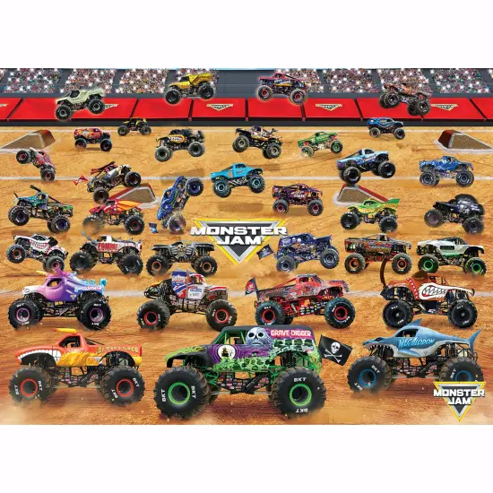 Eurographics: Monster Jam Truck Lineup - 1000-Piece Puzzle - 26.6" x 19.25" - Adult Jigsaw, Action-Packed Featuring Iconic Trucks, Officially Licensed {3}
