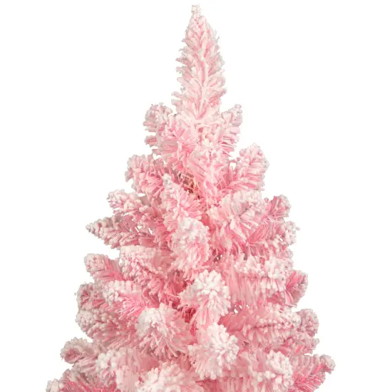 Northlight Medium Flocked Madeline Spruce Artificial Christmas Tree - 3' - Pink - Unlit {4}