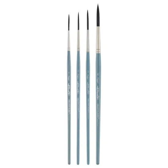 Mimik Professional Watercolor Brushes - Rigger Set of 3 - Synthetic Squirrel Hair - Natural Bristle Artist Brushes for Watercolors, Gouache & Acrylics - Imitates Natural Squirrel and Sable Hair {2}