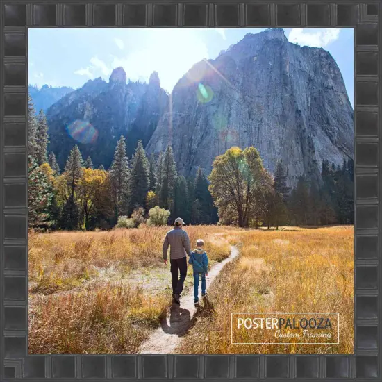 Square Deco Black Picture Frame - UV Acrylic, Foam Board Backing, Hanging Hardware {1}