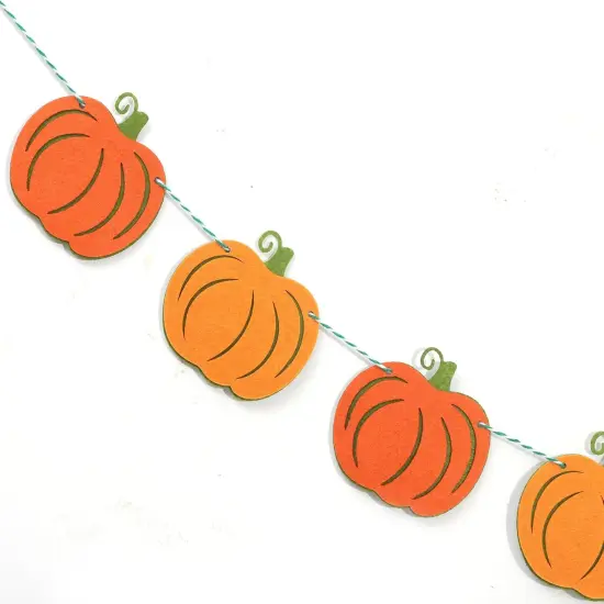 Felt Pumpkin Garland - Halloween Pumpkin Banner {5}