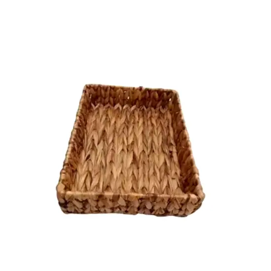 Natural Rush Rectangular Basket Trays 9 '' x 6 3/8 '' {4}