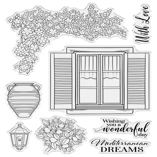 Crafter's Companion Mediterranean Dreams Stamp-Mediterranean Window {3}