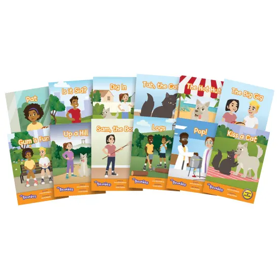 Junior Learning: The Beanies Diversity - Phase 2 - Hi-Lo Decodables, 12 Book Set, Letter Sounds, Week-By-Week Progression, Kids Reading Development {4}
