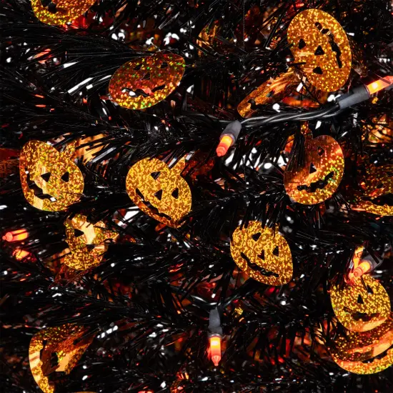 Northlight Pre-Lit Pop Up Artificial Jack O' Lantern Halloween Tree - 4' - Orange Lights {6}