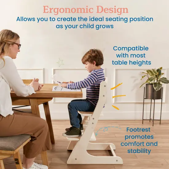 Grows with Me Chair, Transitional Chair White Wash {5}