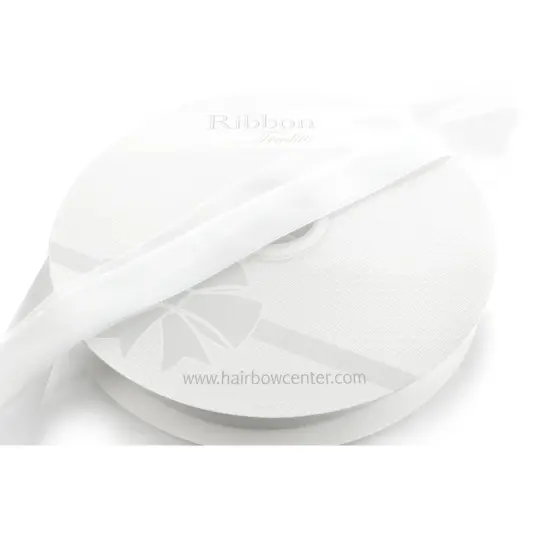 1" Velvet Ribbon (5yd & 25yd Spool Lengths) White {3}
