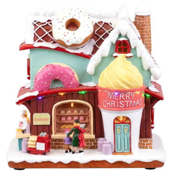 Northlight LED Lighted and Musical Christmas Village Bakery - 8.75" Multi {3}