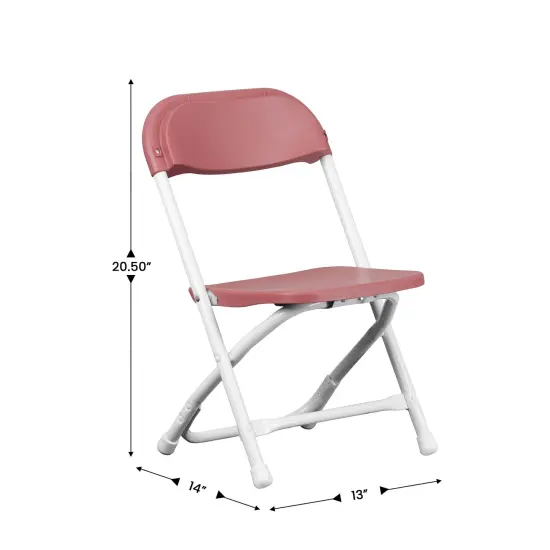 Emma and Oliver 10 Pack Kids Plastic Folding Chair Daycare Home School Furniture Black {10}