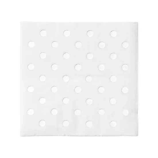 Durable White with Silver Dots Paper Beverage/Cocktail Napkins (600 Napkins) {1}
