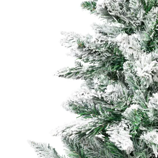 Northlight Frosted Pine Artificial Christmas Tree in Burlap Base - 3.5' - Unlit Green {4}