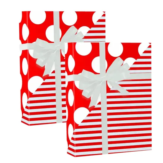 Elegant Striped Gift Wrap 30" x 833" Roll 60 lbs {4}