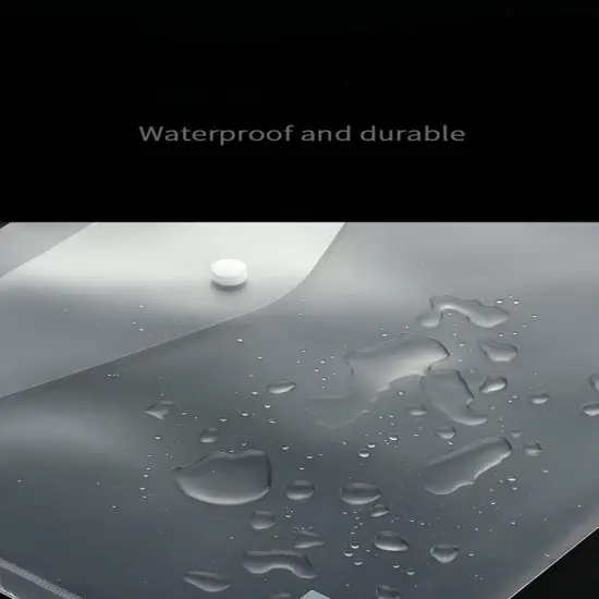 Poly Envelope 12 Pcs Document Envelopes with Snap Button Quality Clear Document Folder for A4 Size (&lrm;Clear) {5}