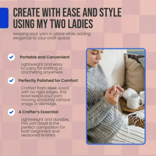 My Two Ladies | Artisan Yarn Bowl | Square {5}