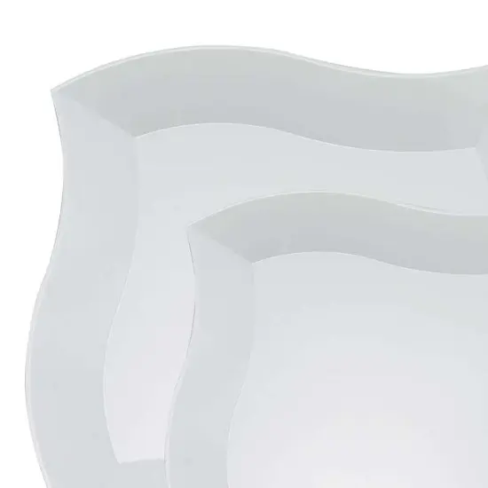 White Wave Plastic Dinnerware Value Set (120 Guests) {1}