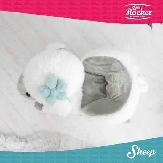 Gerardo's Toys: Little Rockers - Sheep - Wooden Plush Ride-On Rocking Animal Toy, Plays Music, Removable Soft Fabric Cover, Toddler & Kids Ages 24mo+ {6}