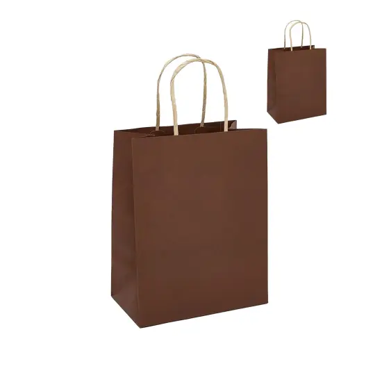 Large Kraft Shopping Bag 16" x 6" x 12" {5}