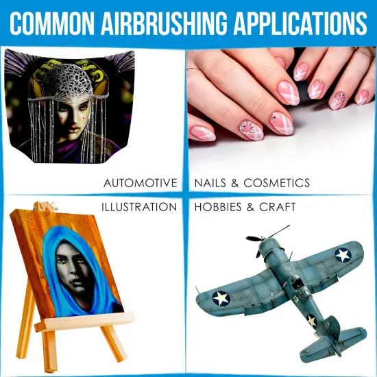 Master Performance G41 Multi-Purpose Precision Dual-Action Gravity Feed Airbrush, 0.2 mm Tip, 1/32 oz Cup, Air Control {5}