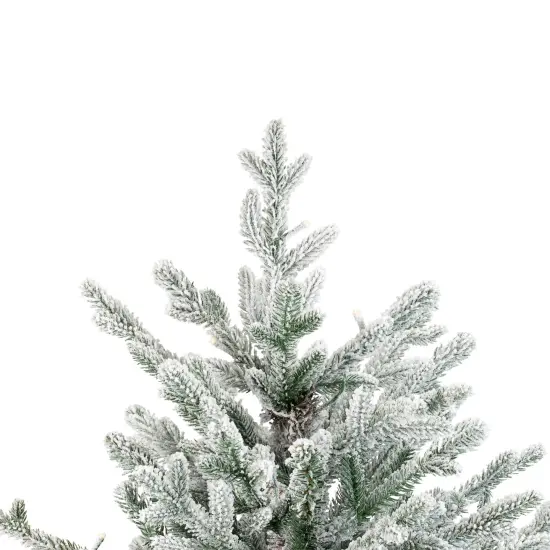 Northlight Real Touch&trade; Pre-Lit B/O Tamarack Pine Artificial Christmas Tree with Burlap - 3' Warm White LED Green {4}