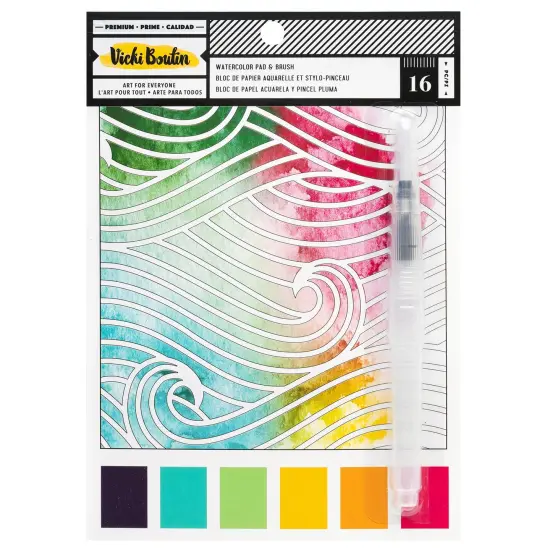 Vicki Boutin Mixed Media Paper Pad 6"X8" 16/Pkg-Watercolor {1}