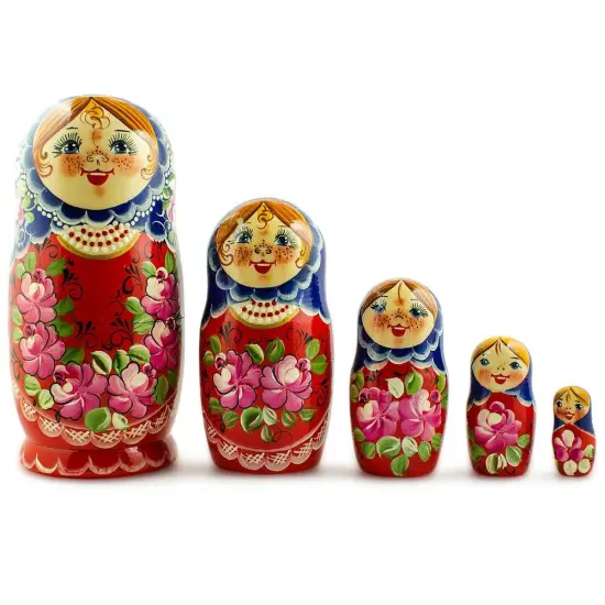 5 pcs Nadezhda Nesting Dolls 7 Inches {1}