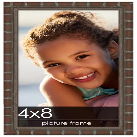 4x8 Modern Bamboo Picture Frame with UV-Resistant Acrylic & Acid Free Backing, Available in5 Finishes - Gold, Silver, Brown, Black, and Natural {1}