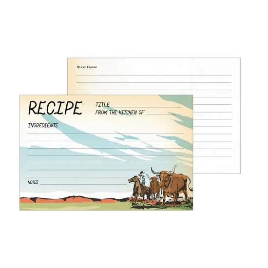 Echo Park Recipe Cards-Cowboys {5}