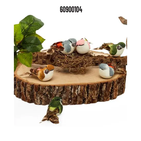 Handcrafted Colorful Angelic Birds 3 1/4 Inches {2}