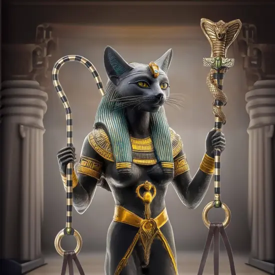 Egyptian Cobra/Pharaoh Scepters Costume Accessory Set {4}
