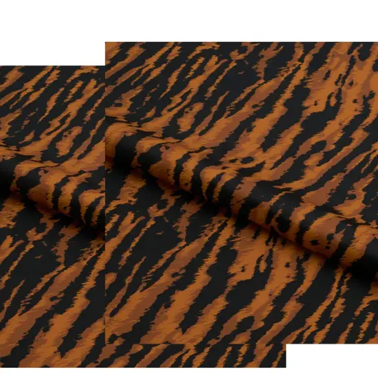 Tiger Stripes Printed Spandex Fabric {1}