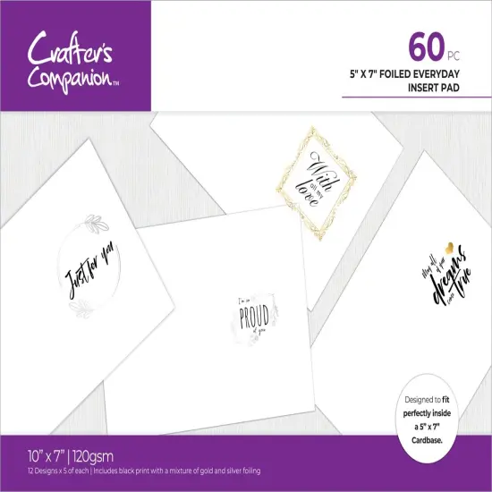 Crafter's Companion Insert Pad 5"X7"-Foiled Everyday {1}