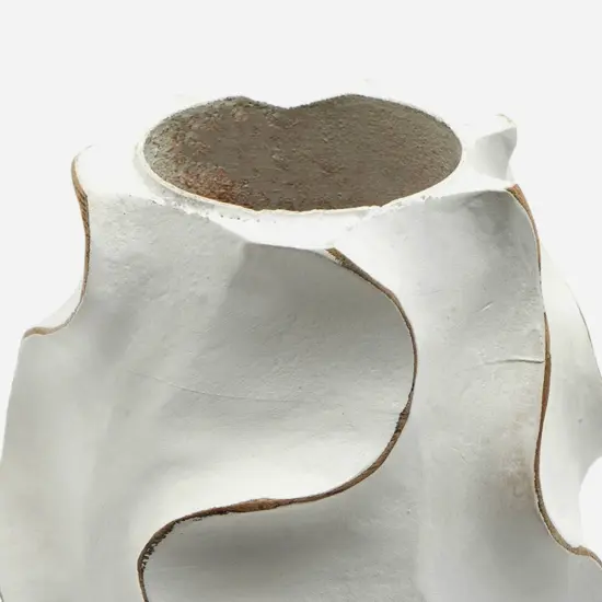 Decorative Handcrafted Accent Wood Vase-5x15" {1}